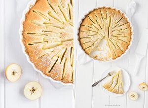 Apfelkuchen | apple cake | Apfel | Apfel-Kuchen mit Marzipan | © monsieurmuffin