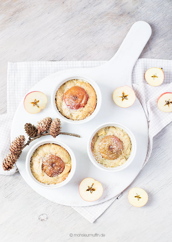 Bratapfel-Kuchen | apple cake | Apfel | Apfel-Kuchen mit gemahlenen Mandeln | © monsieurmuffin