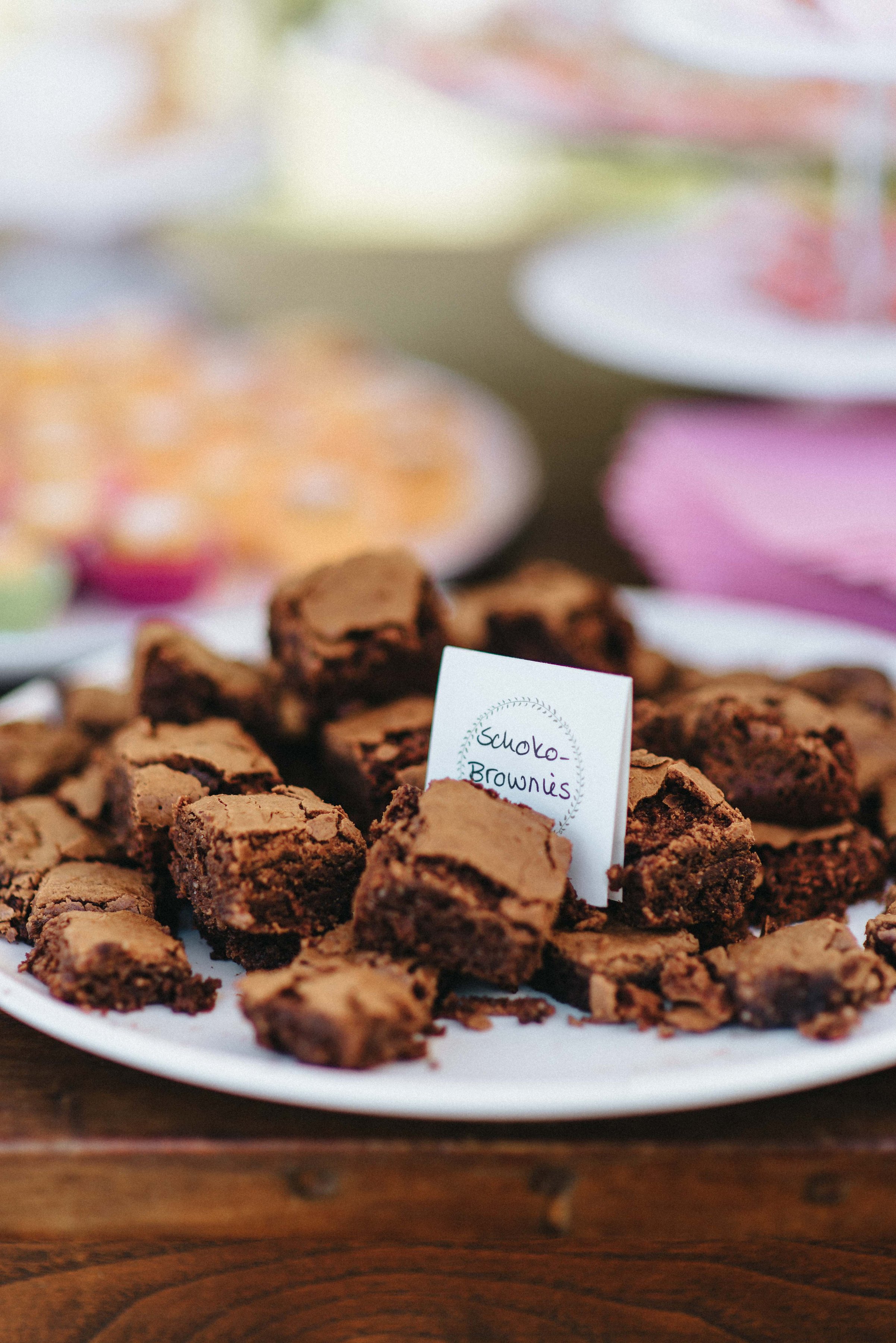 Schoko-Brownies wedding cake Hochzeitstorte sweet table Design: monsieurmuffin Foto: kreativwedding