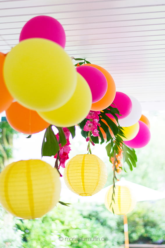 Dekoration | Babyshower-Party | Karbik-Party | Tropical decoration | tropical sweet table | © monsieurmuffin