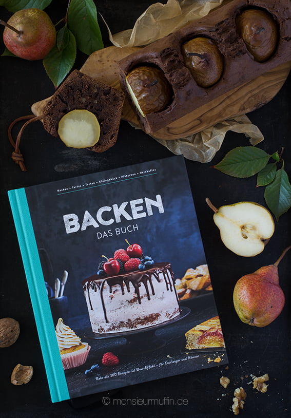 Birnen-Schokokuchen Rezept | Schokoladenkuchen mit Birnen | Birnen-Schokoladenkuchen | pear chocolate cake | © monsieurmuffin 