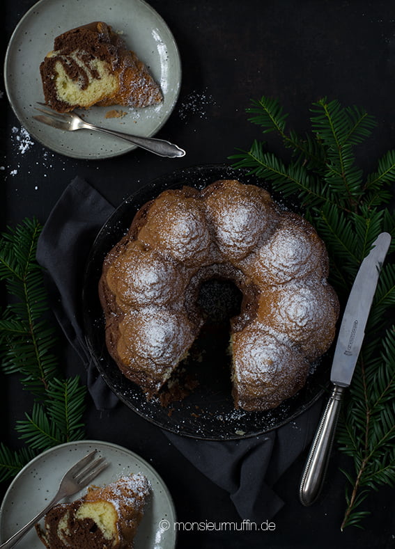 Rezept für Marmorkuchen | Omas Marmorkuchen | klassischer Marmorkuchen | © monsieurmuffin
