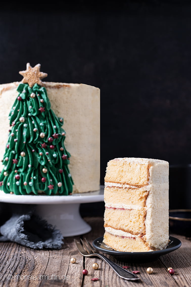 Christmastree-Törtchen | Rezept | Weihnachts-Torte | Tannenbaum-Torte | christmastree cake recipe | © monsieurmuffin.de