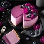 Blaubeer-Cheesecake Rezept ohne Backen | Ein schneller und gelingsicherer Kuchen | no bake blueberry cheesecake cake recipe | © monsieurmuffin.de