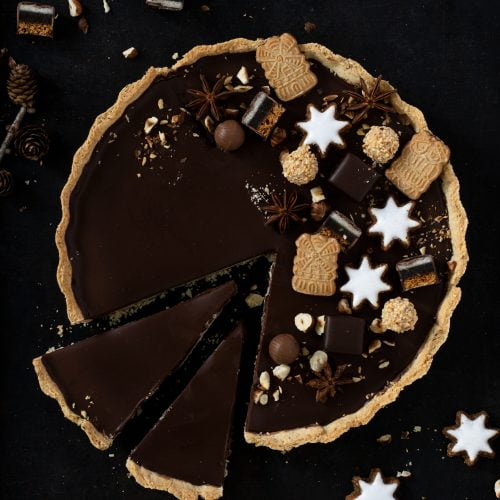 Lebkuchen-Tarte Rezept | chocolate tarte with gingerbread | Christmas tarte | Christmas cake | © monsieurmuffin